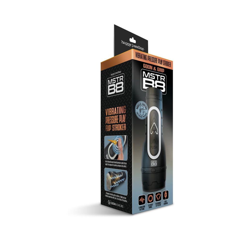 GLOBAL NOVELTIES - MSTR B8 GOON&GRIP VIBRATING PRESSURE PLAY STROKER