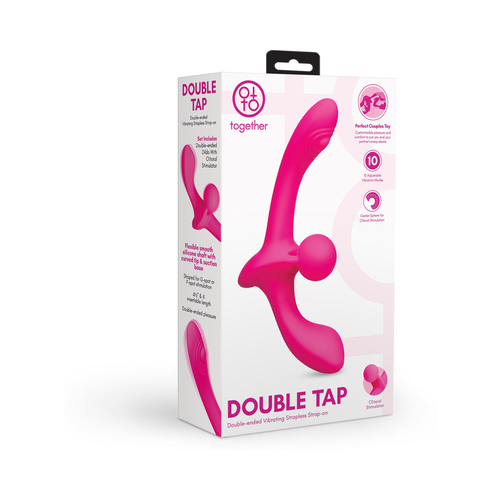 GODE ENSEMBLE - DOUBLE GODE VIBRANT À DEUX EXTRÉMITÉS, SANS SANGLE, POUR JOUER À DEUX