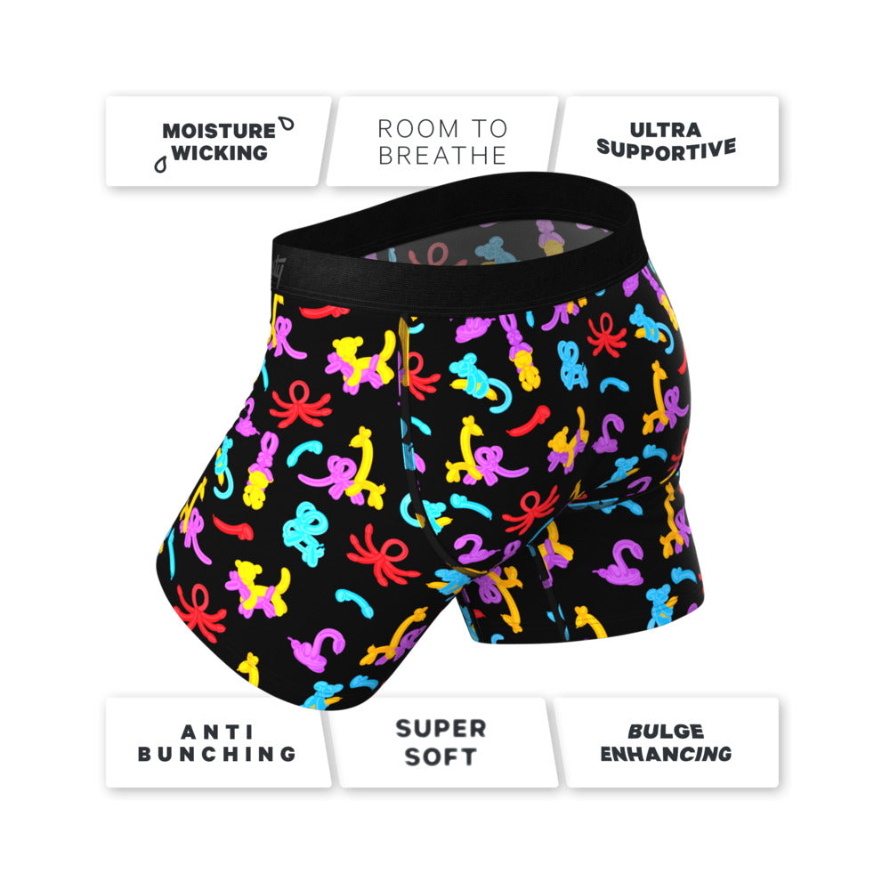 SHINESTY THE KNOT TONIGHTS BALLOON ANIMAL BALL HAMMOCK POUCH UNDERWEAR WITH FLY L