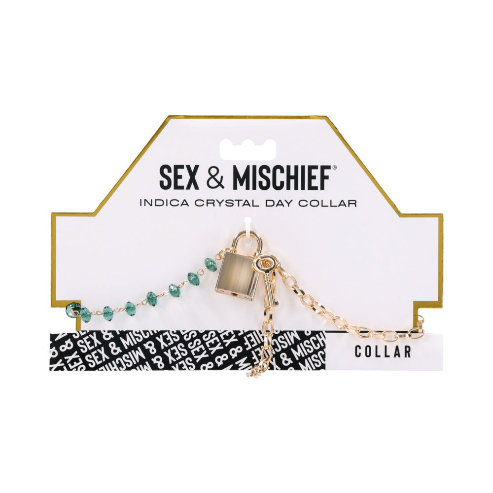 SPORTSHEETS - COLLAR DE DÍA SEXY Y PICARÓN CON CRISTALES ÍNDICA