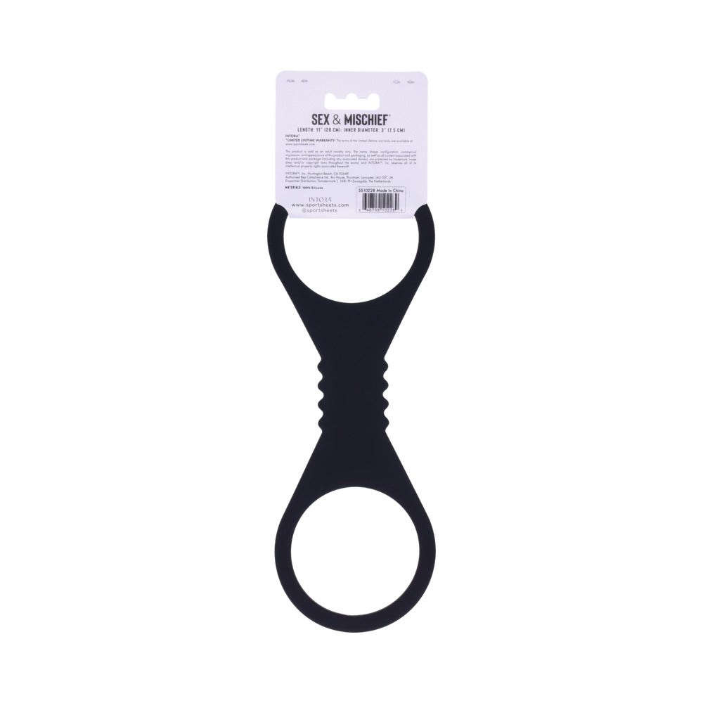 SPORTSHEETS SEX & MISCHIEF SHADOW LARGE SILICONE CUFFS