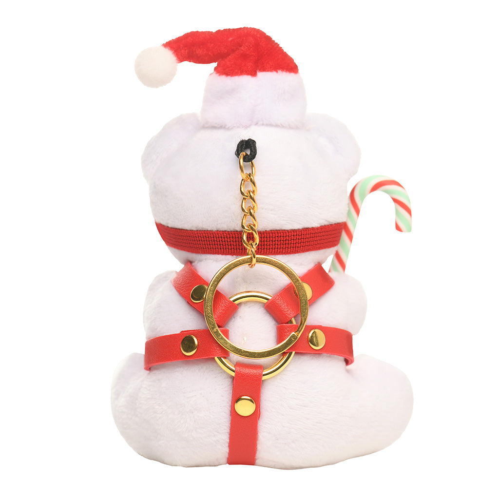 MASTER SERIES HOLIDAY BONDAGE BEAR KEYCHAIN WHITE
