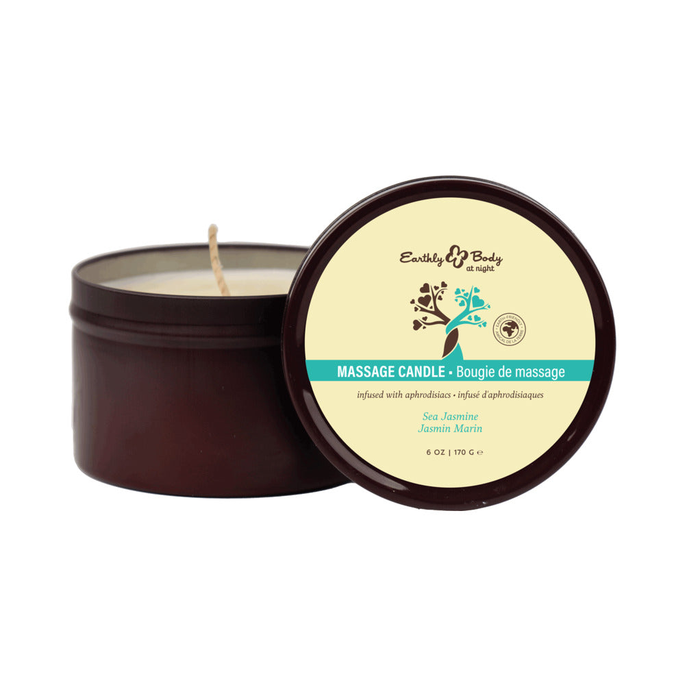 EARTHLY BODY - AT NIGHT APHRODISIAC COLLECTION CANDLE SEA JASMINE 6 OZ.