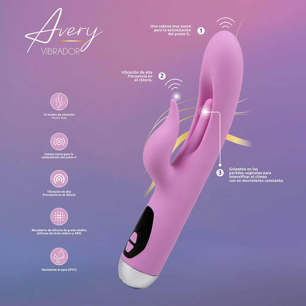 CAMTOYZ - RABBIT VIBRATOR USB-C CHARGING AVERY