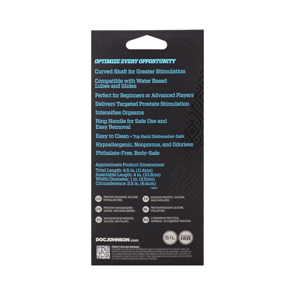 DOC JOHNSON - OPTIMALE ZIG ZAG SILICONE P-MASSAGER BLACK