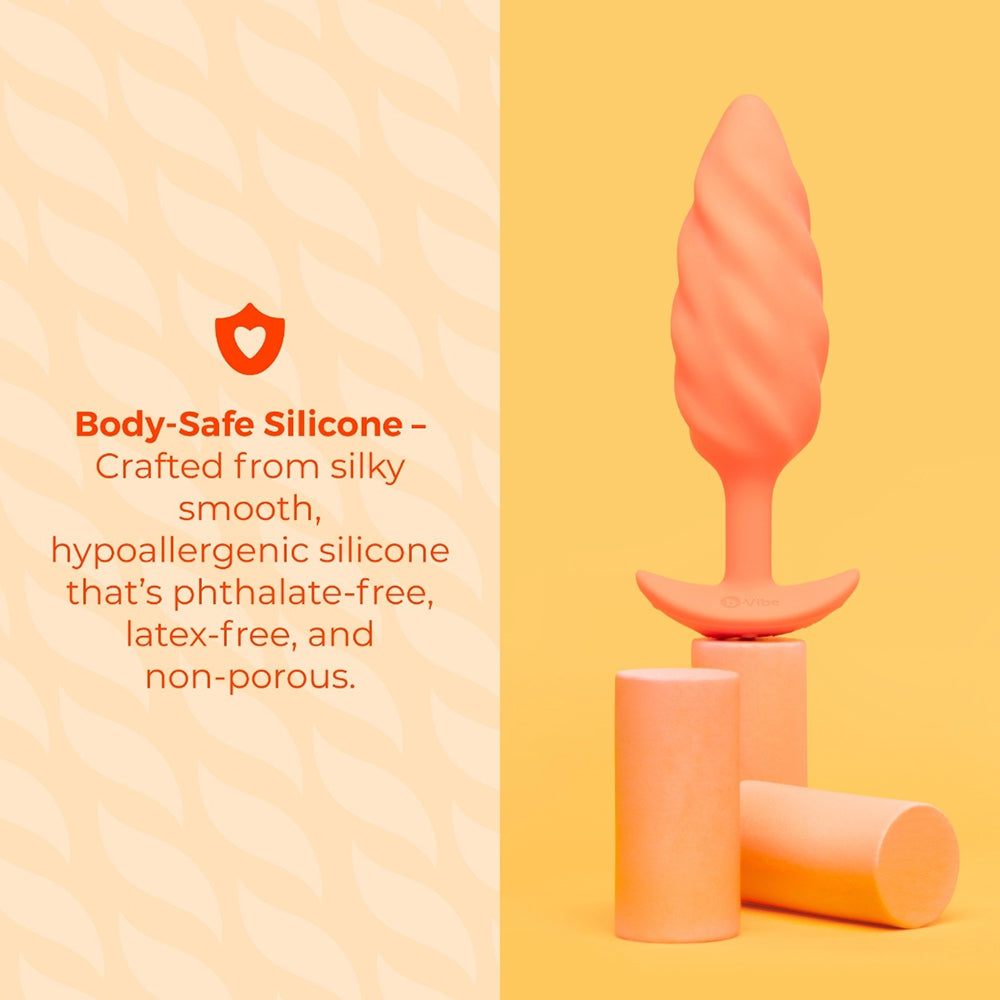 B-VIBE - SWIRL TEXTURE PLUG ORANGE