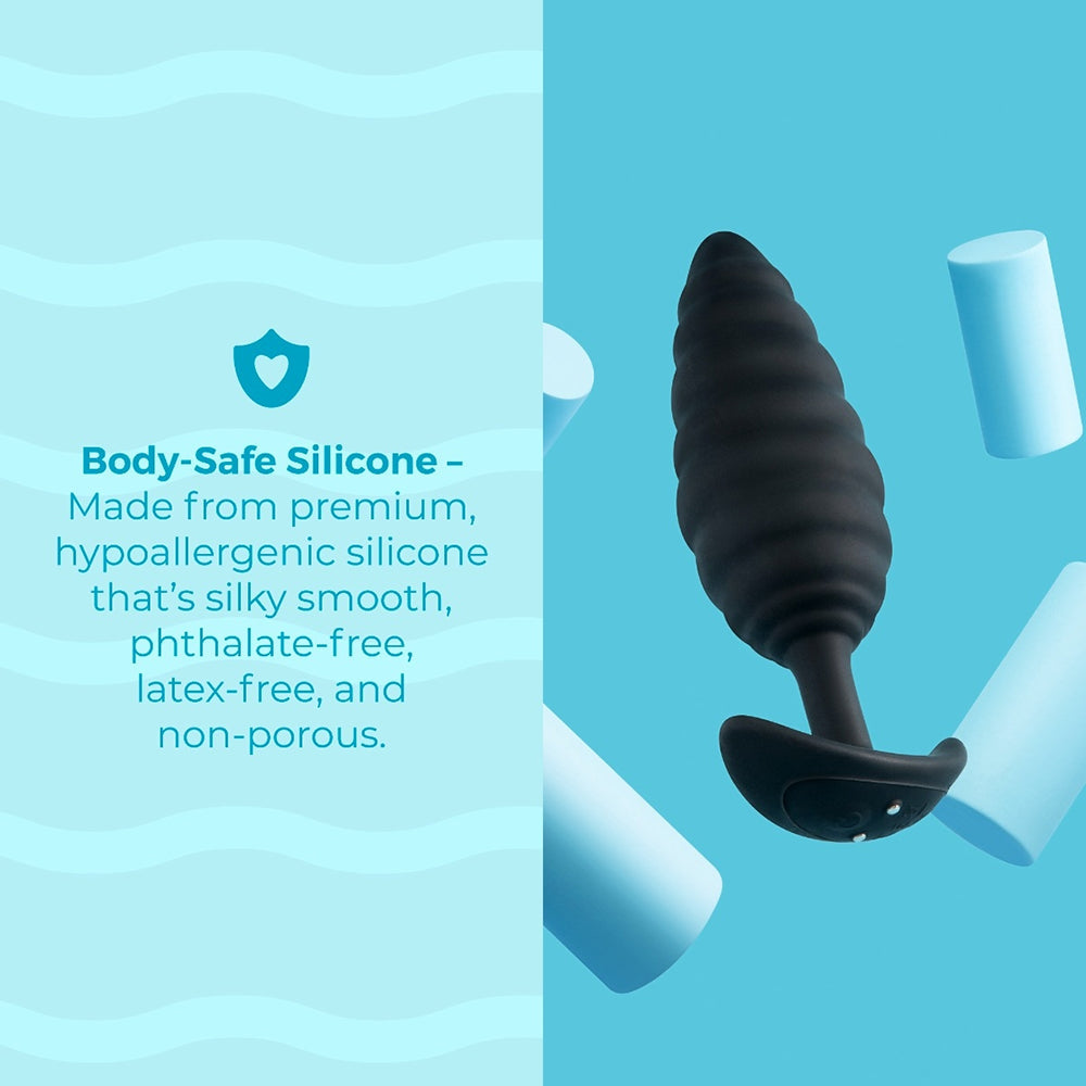 B-VIBE - TWIST TEXTURE PLUG BLACK