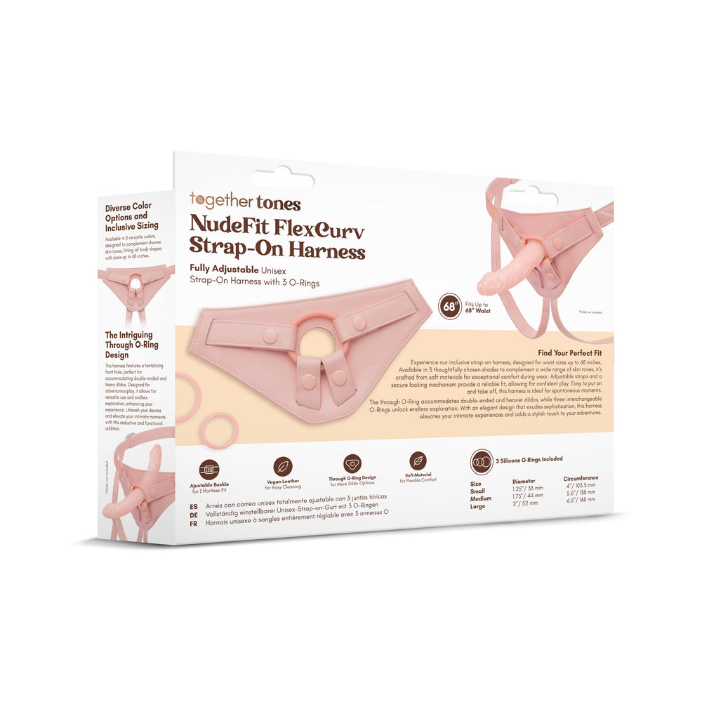 TOGETHER TOY - TOGETHER TONES NUDEFIT FLEXCURV STRAP-ON HARNESS LIGHT