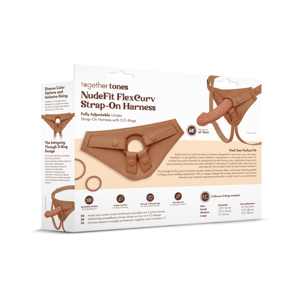 TOGETHER TOY - TOGETHER TONES NUDEFIT FLEXCURV STRAP-ON HARNESS MEDIUM