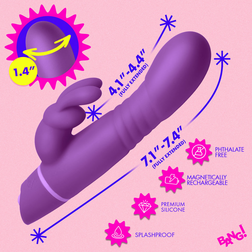 XR BRANDS - BANG! SILICONE RABBIT VIBRATOR