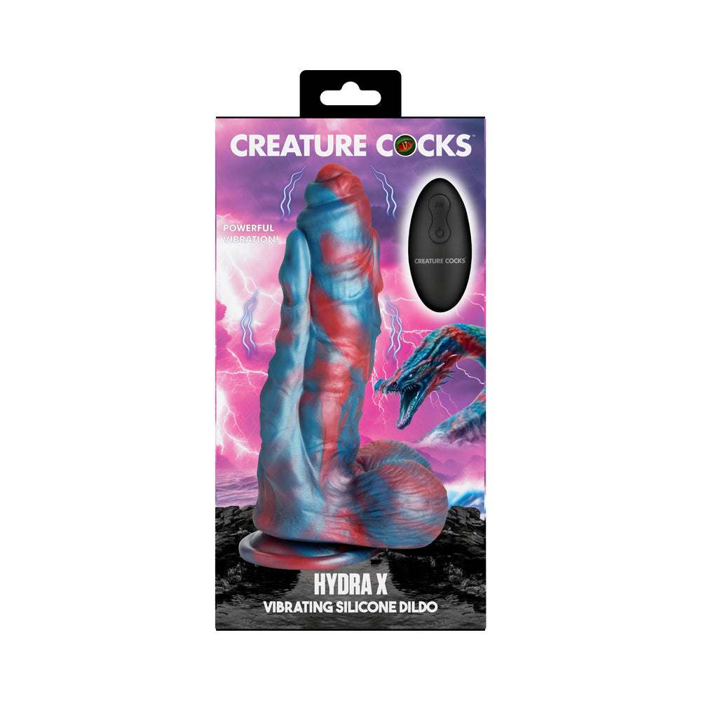 XR BRANDS - CREATURE COCKS HYDRA X VIBRATING SILICONE DILDO