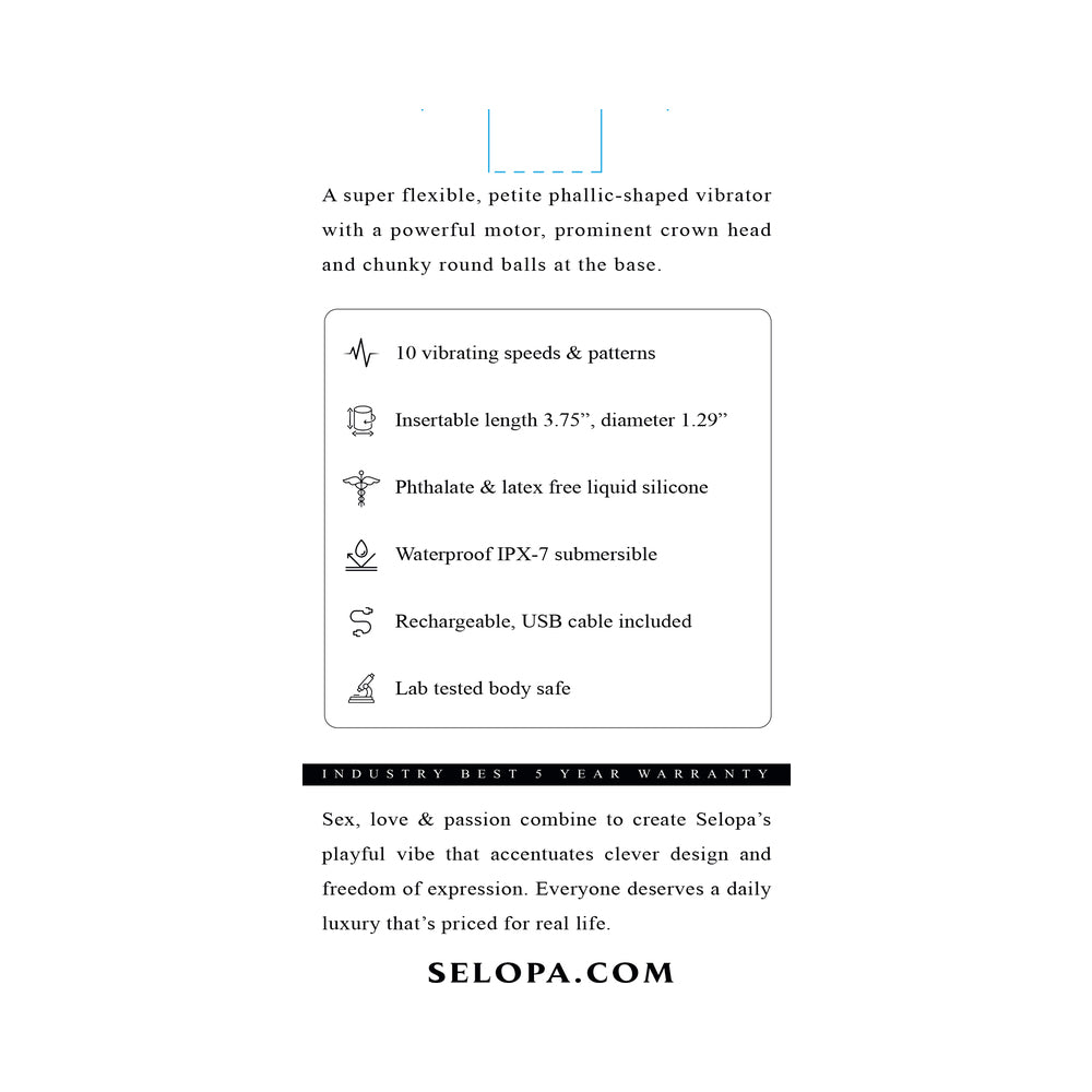 SELOPA - A BIT NUTTY FLOPPY PHALLIC MINI VIBRATOR PINK