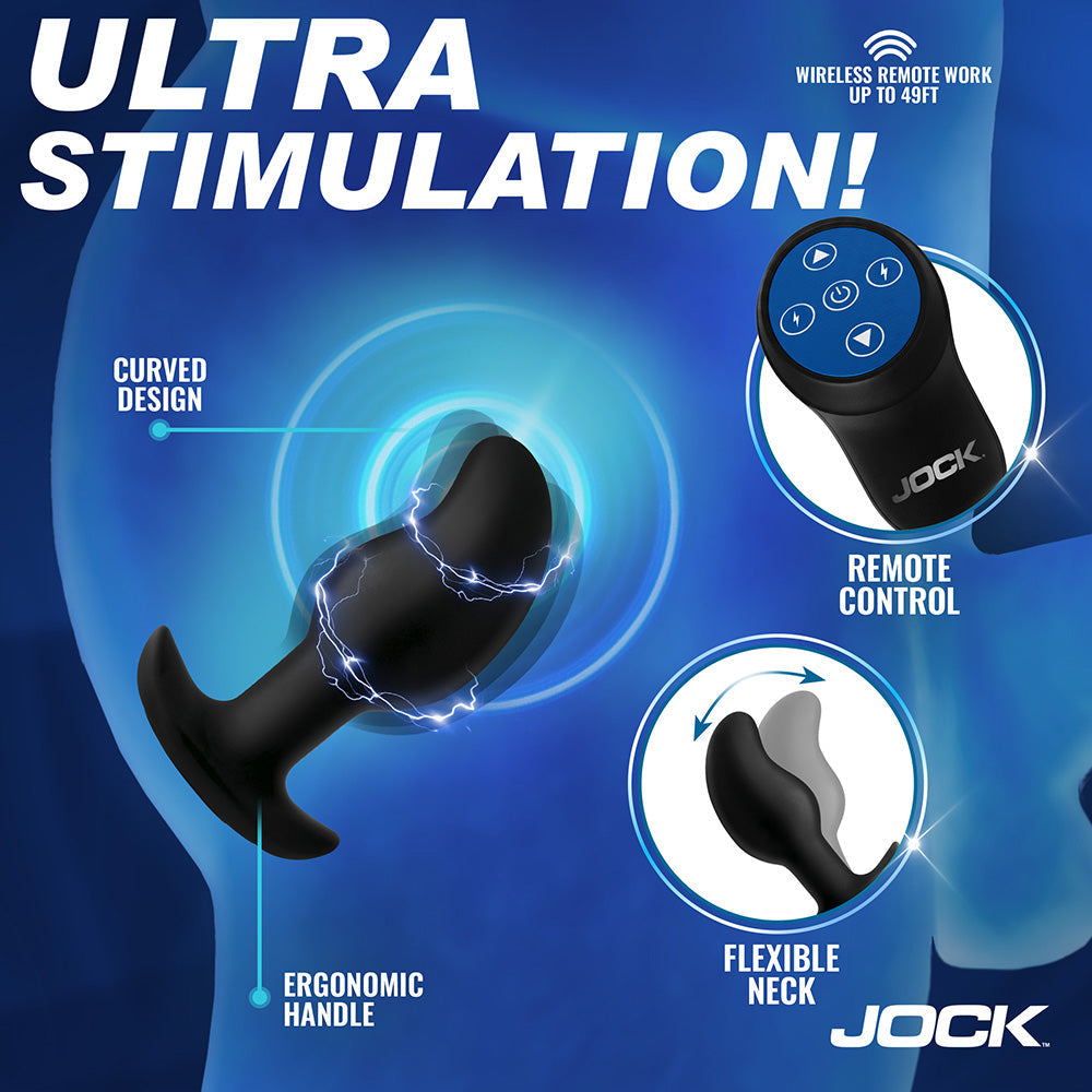 CURVE NOVELTIES - JOCK ELECTRO VOLT E-STIM CURVED PROSTATE PLUG