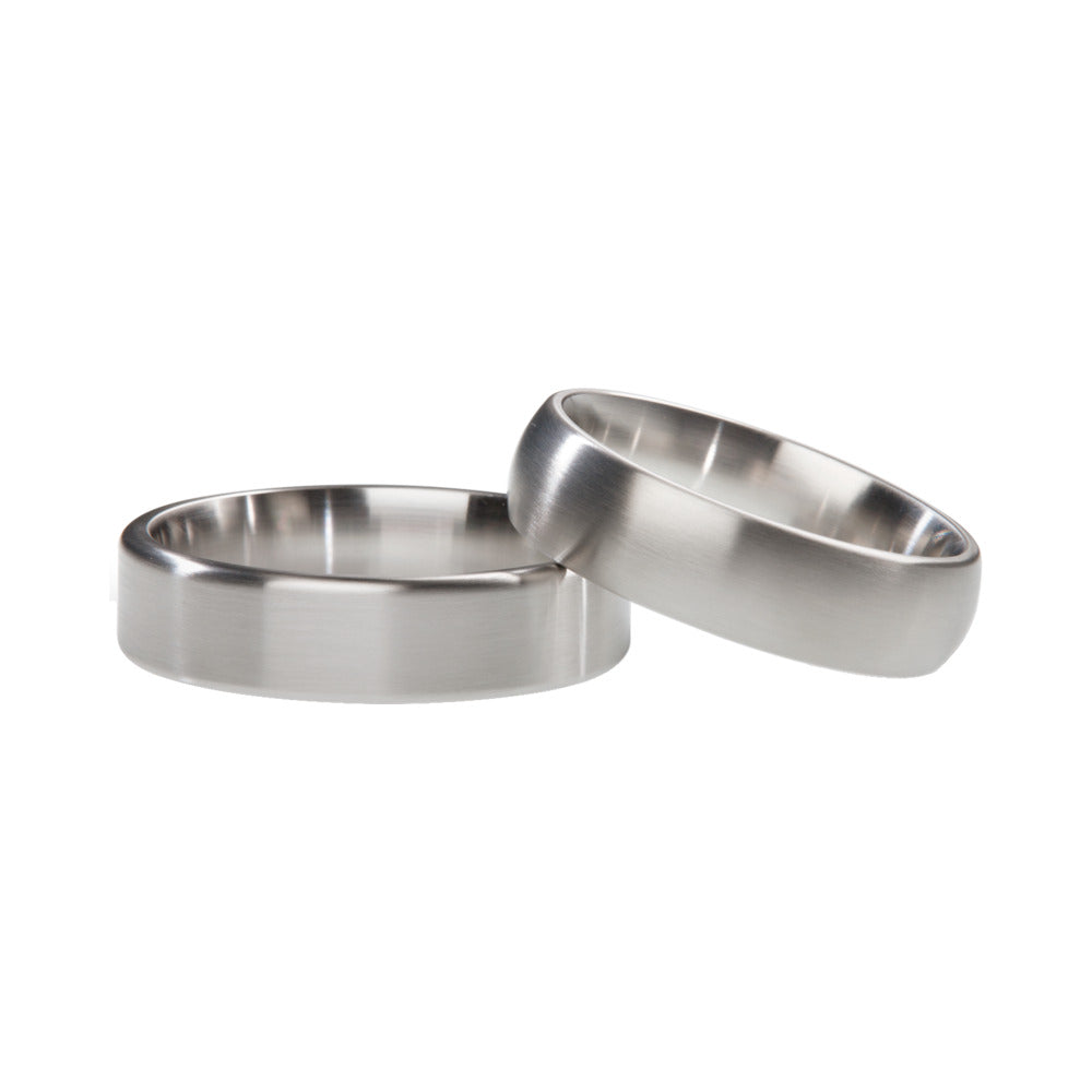 MYSTIM EARL BRUSHED STAINLESS STEEL COCK RING 48MM
