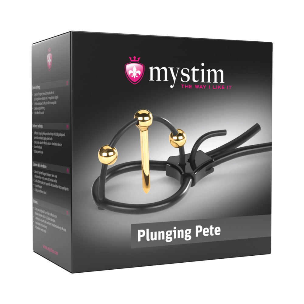 MYSTIM PLUNGING PETE CORONA GLANS STRAP WITH URETHRAL SOUND