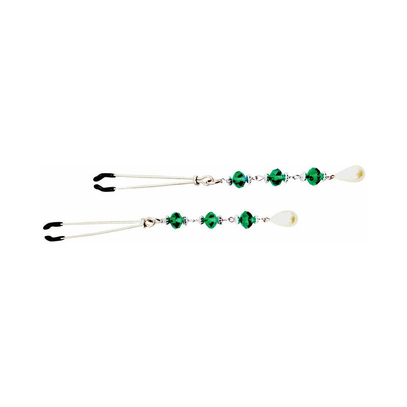 BIJOUX DE NIP PEARL TURQUOISE BEADED NIPPLE CLAMPS
