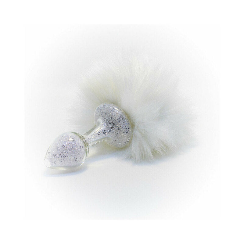 CRYSTAL DELIGHTS MAGNETIC SPARKLE BUNNY TAIL PLUG WHITE