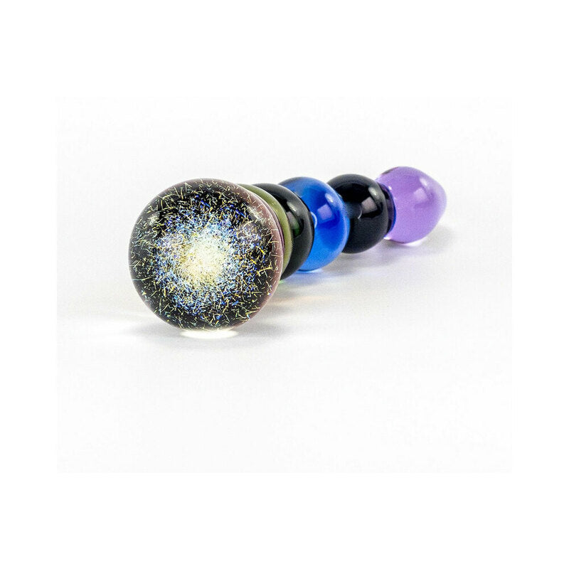 CRYSTAL DELIGHTS - RAINBOW BUBBLE DILDO WITH DICHRIOIC BULB