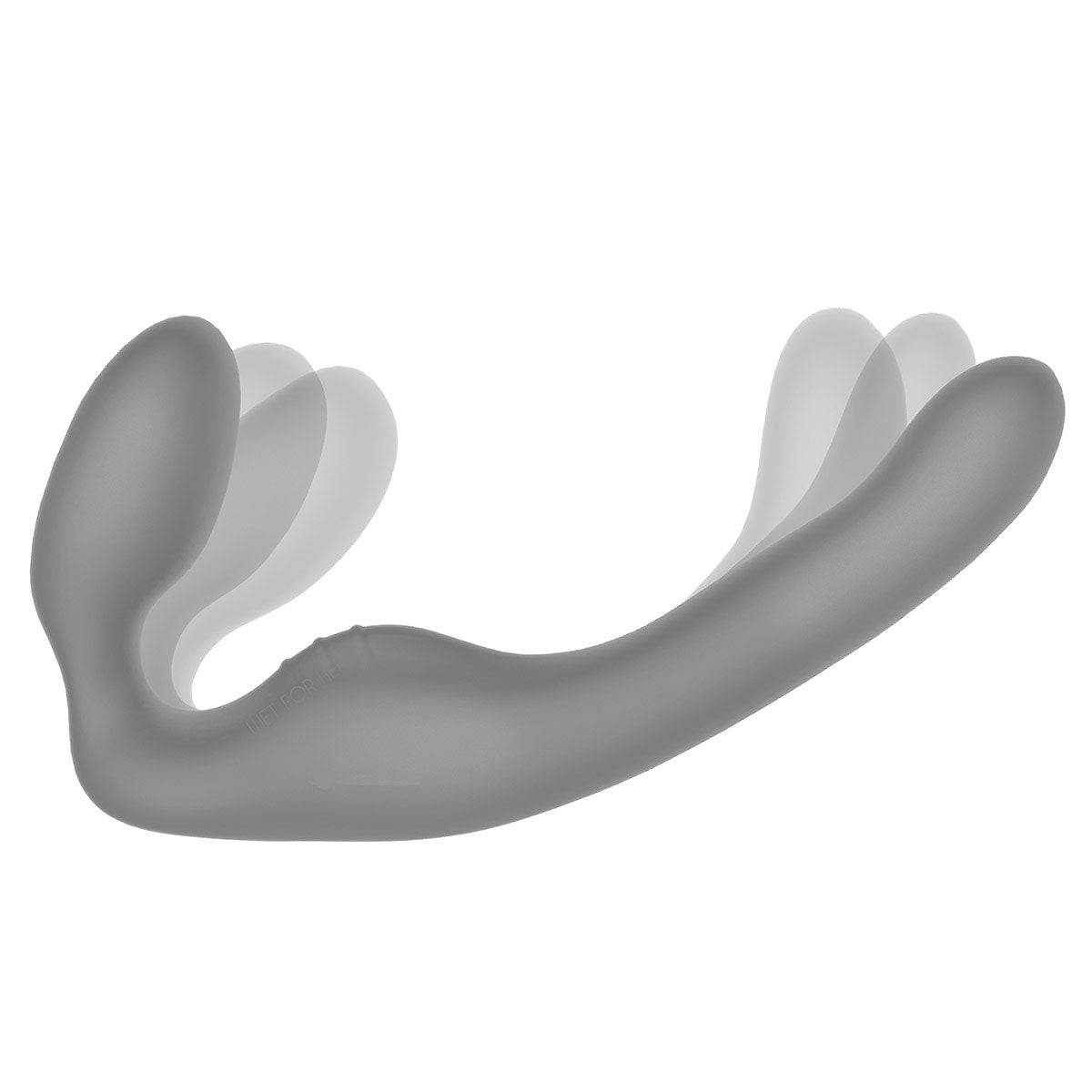 WET FOR HER UNION LARGE VIBRATING STRAPLESS STRAP-ON BLACK