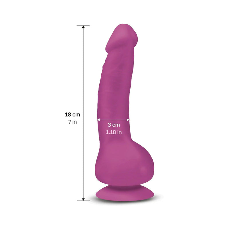 GVIBE GREAL MINI 7 IN. VIBRATING DILDO FUCHSIA