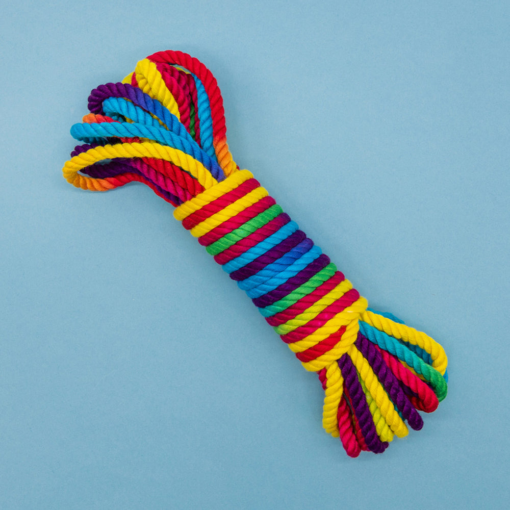 EMOJIBATOR - FUNFETTI RAINBOW BONDAGE ROPE 26.25 ''