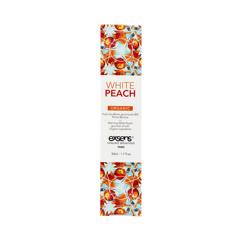 EXSENS - HUILE DE MASSAGE CHAUFFANTE PÊCHE BLANCHE 50 ML