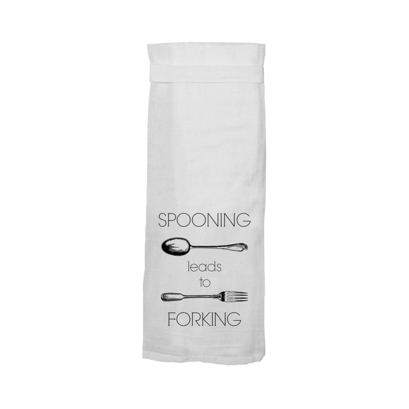TWISTED WARES SPOONING LEADS TO FORKING FLOUR TOWEL