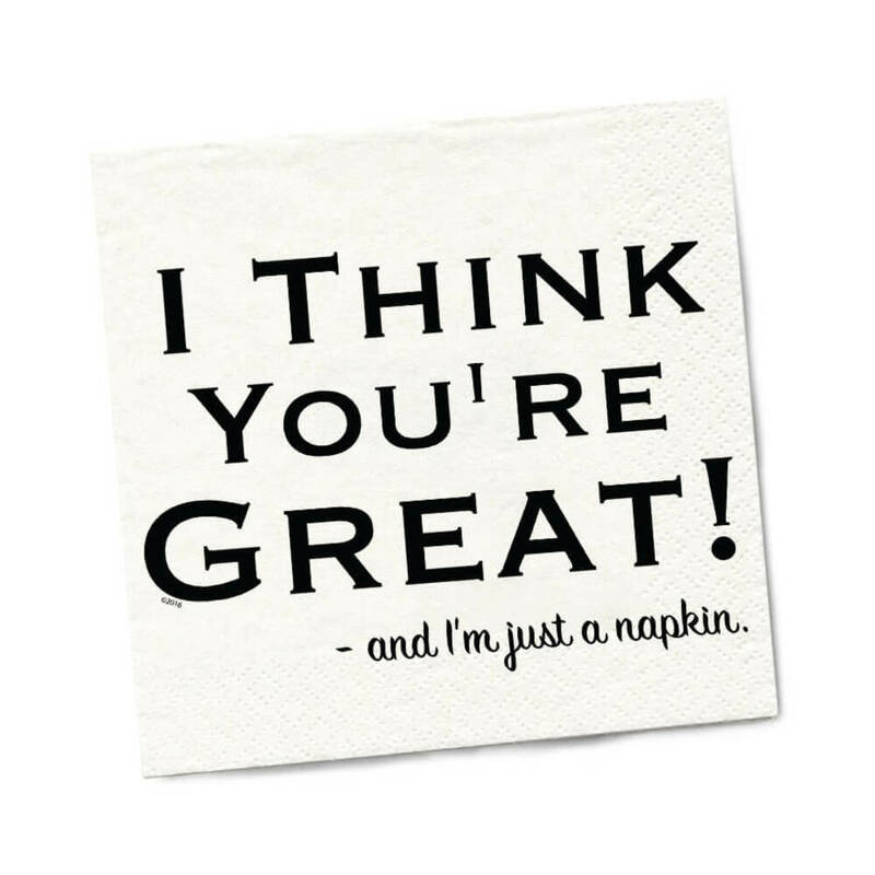 TWISTED WARES I THINK YOU''RE GREAT! NAPKINS 20-PACK