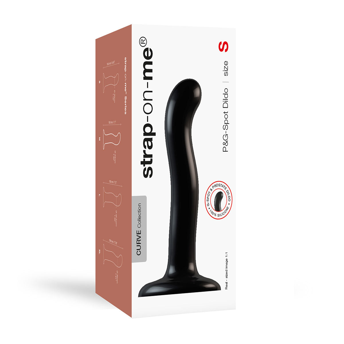 LOVELY PLANET - STRAP-ON-ME P&G-SPOT DILDO BLACK SMALL