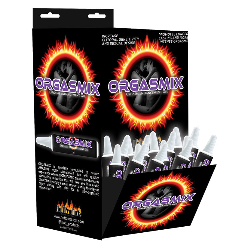 HOTT PRODUCTS - ORGASMIX ORGASM ENHANCEMENT GEL 144-PIECE DISPLAY