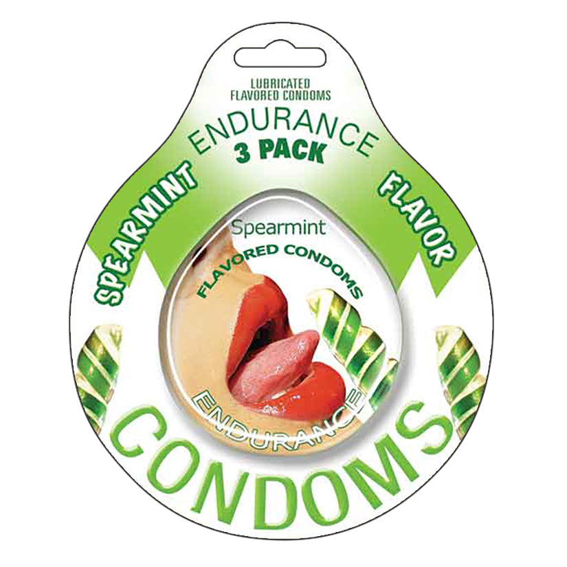 HOTT PRODUCTS - ENDURANCE CONDOMS SPEARMINT 3-PACK