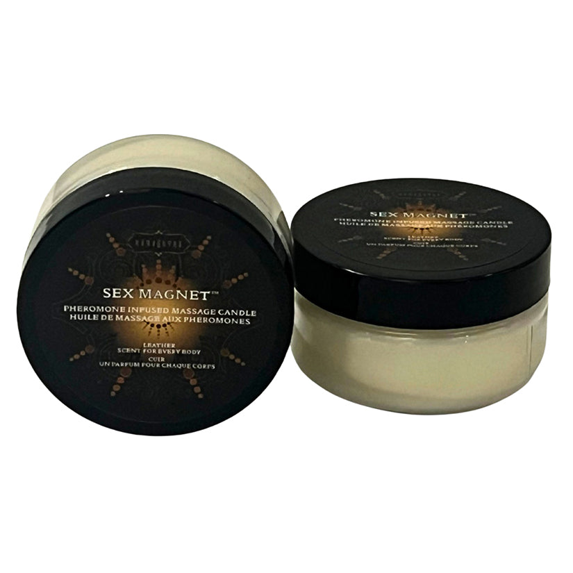 KAMA SUTRA - SEX MAGNET PHEROMONE MASSAGE CANDLE LEATHER 1.7 OZ.