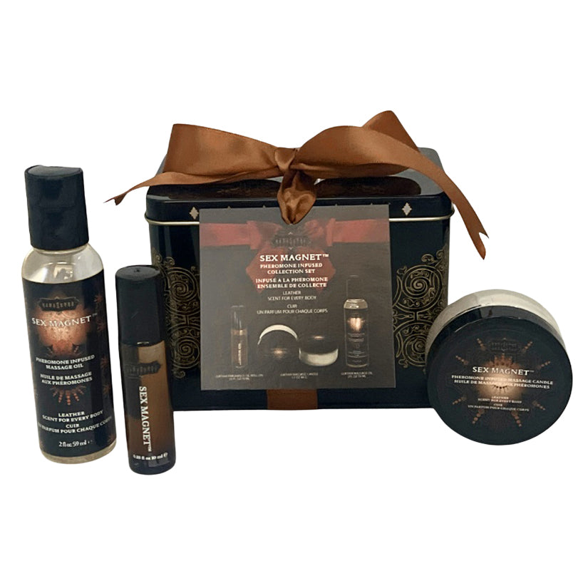 KAMA SUTRA - SEX MAGNET PHEROMONE INFUSED GIFT SET LEATHER