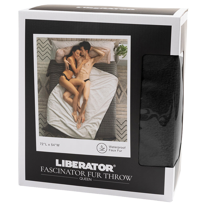 LIBERATOR - FASCINATOR FUR THROW QUEEN BLACK