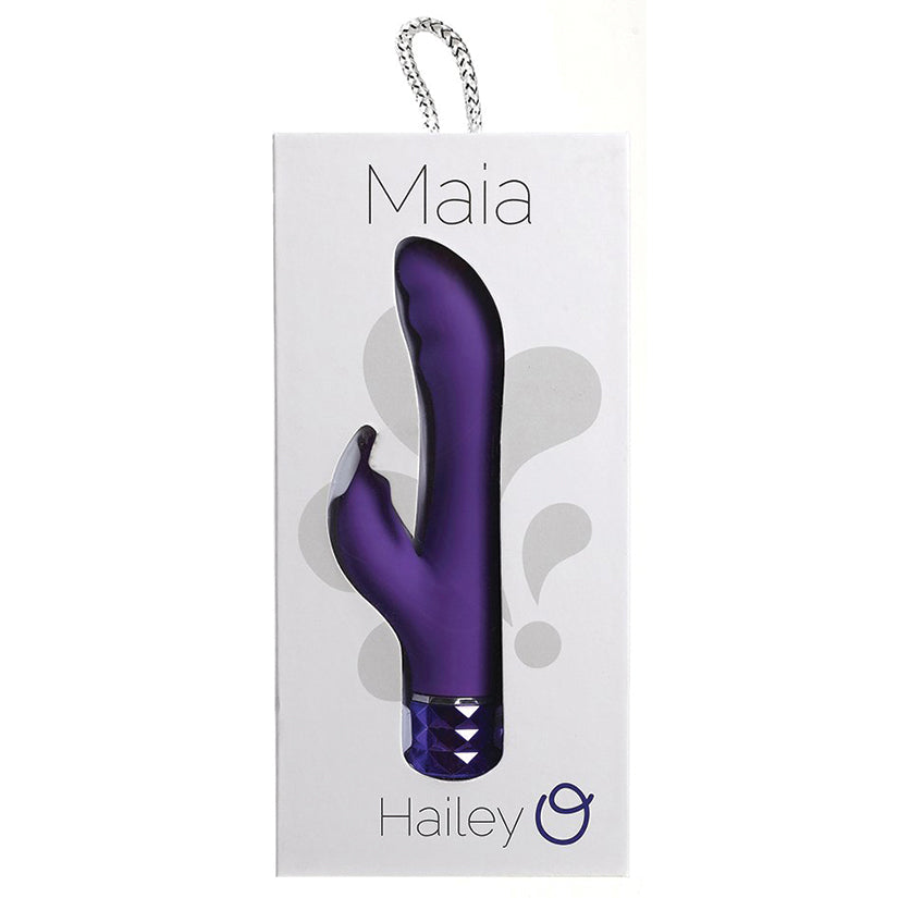 MAIA TOYS - MAIA HAILEY CRYSTAL GEMS DUAL RABBIT NEON PURPLE 6 IN.