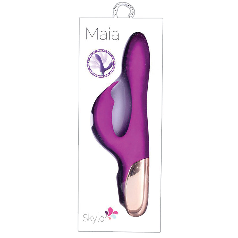 MAIA TOYS - MAIA SKYLER RECHARGEABLE BENDABLE RABBIT PURPLE 8.5 IN.