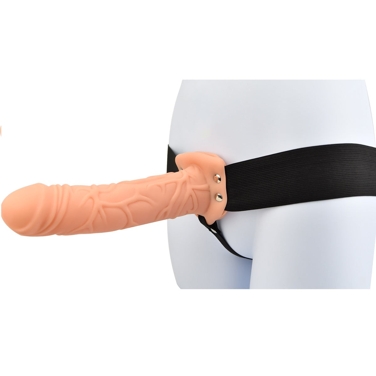 LOVING JOY - 8 INCH HOLLOW STRAP ON VANILLA