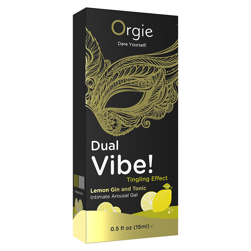 CREATIVE CONCEPTIONS - ORGIE DUAL VIBE! INTIMATE AROUSAL GEL LEMON GIN AND TONIC