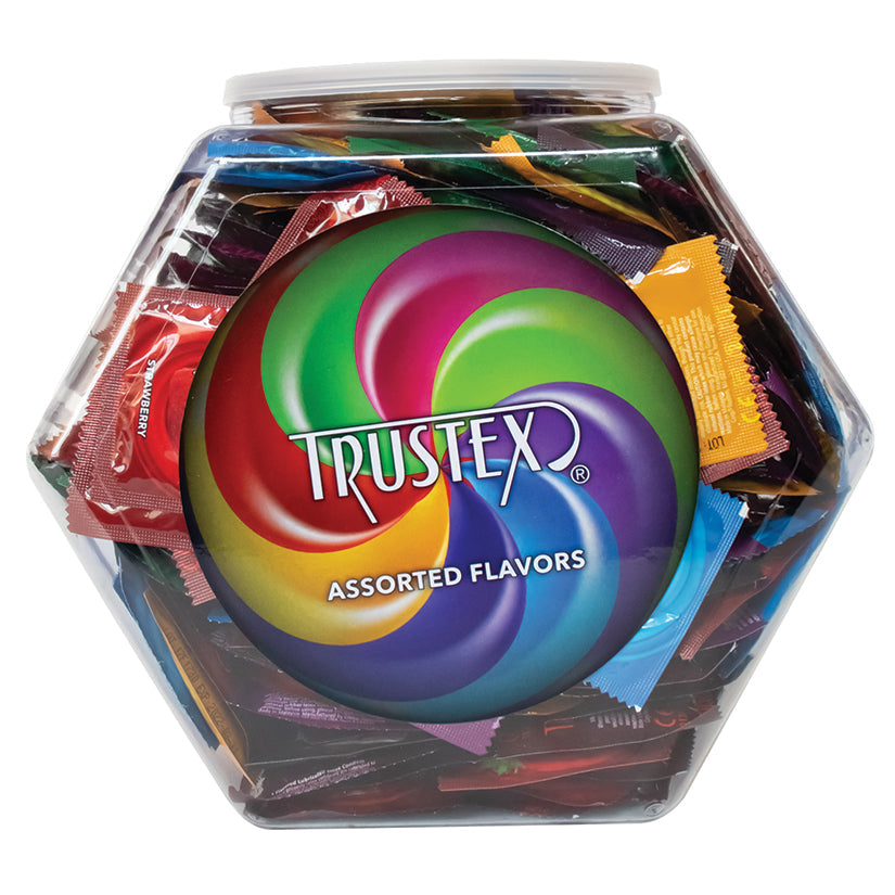 PARADISE MARKETING - TRUSTEX ASSORTED FLAVOR CONDOMS 288-PIECE BOWL