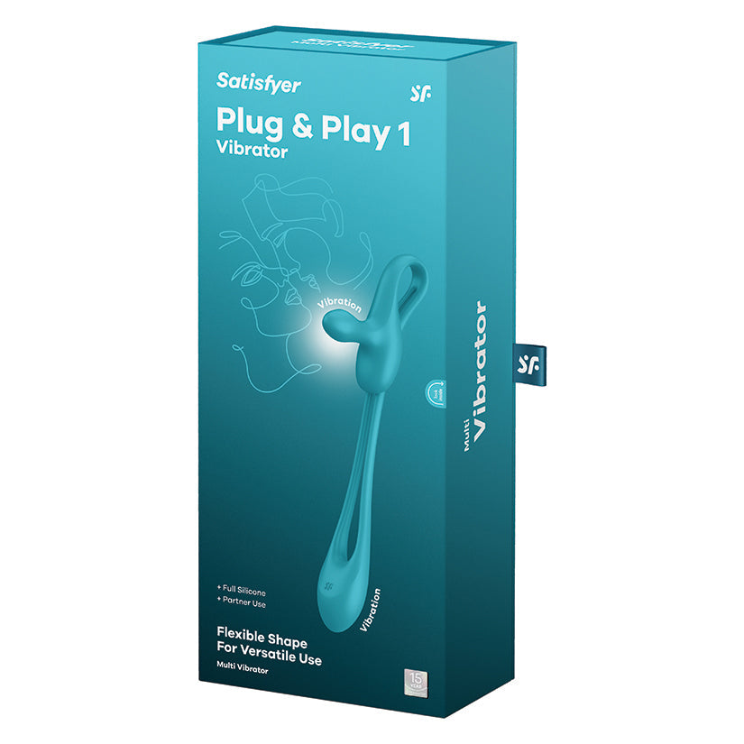 SATISFYER - PLUG AND PLAY 1 BLUE-GREEN