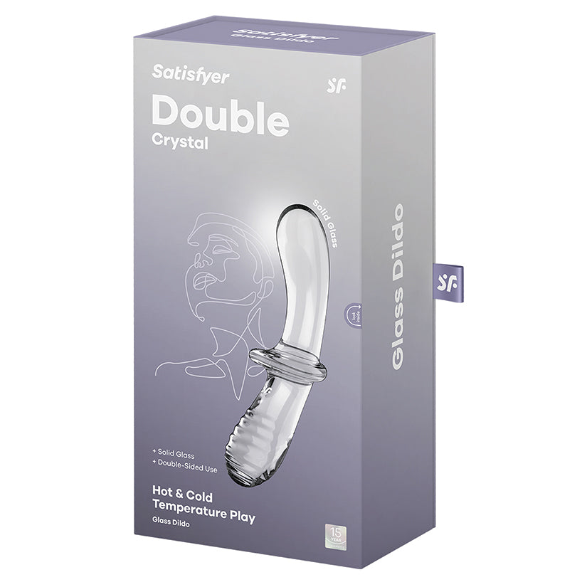 SATISFYER - DOUBLE CRYSTAL GLASS DILDO CLEAR