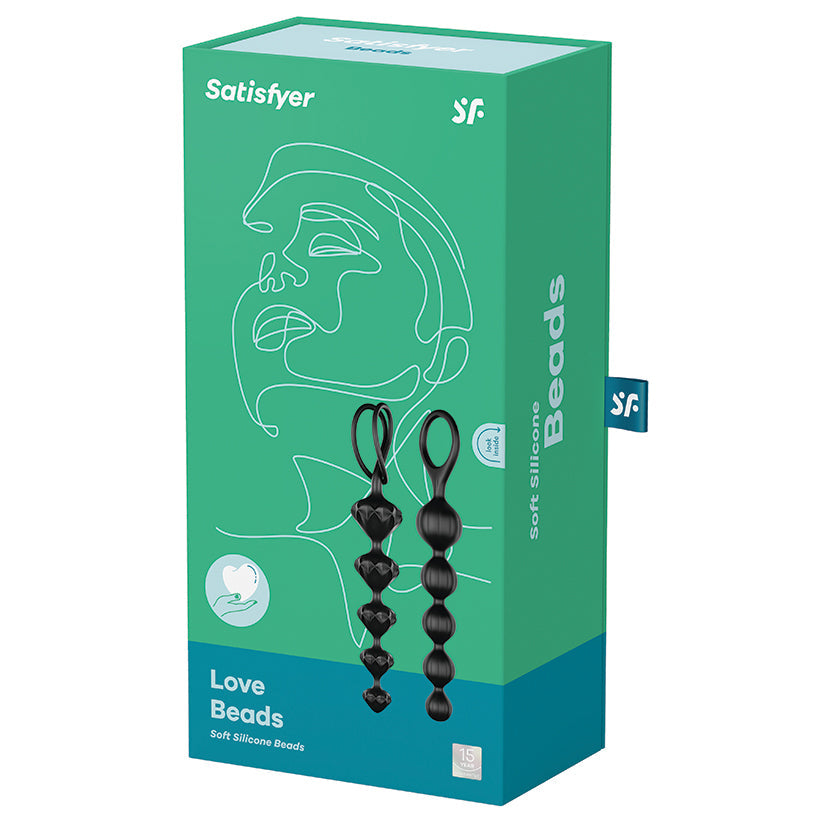 SATISFYER - LOVE BEADS BLACK 2-PIECE SET
