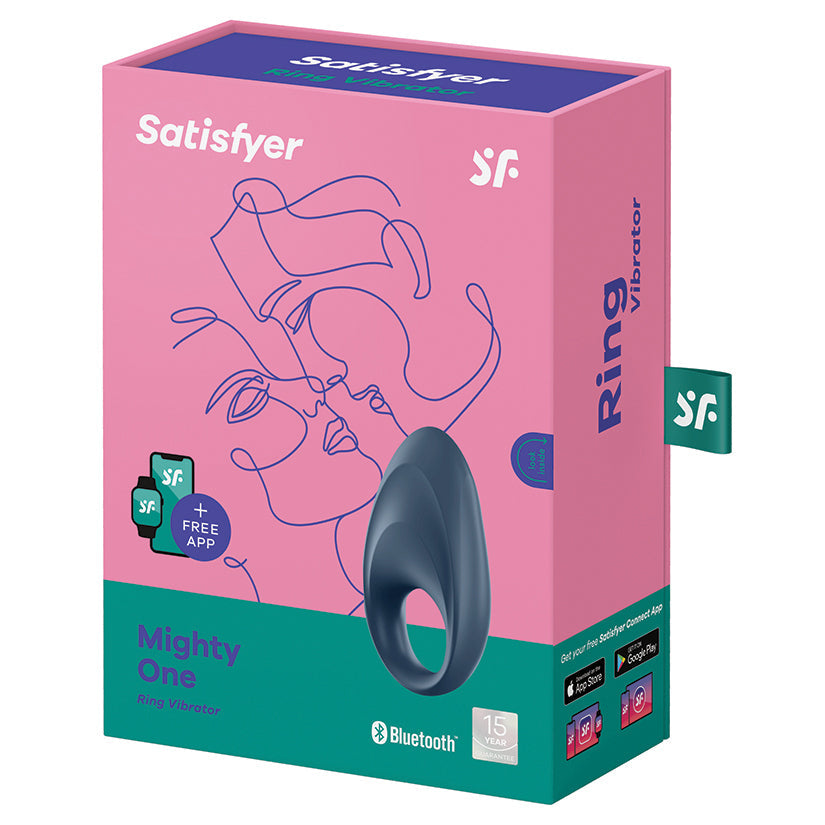 SATISFYER - MIGHTY ONE RING VIBRATOR BLUE