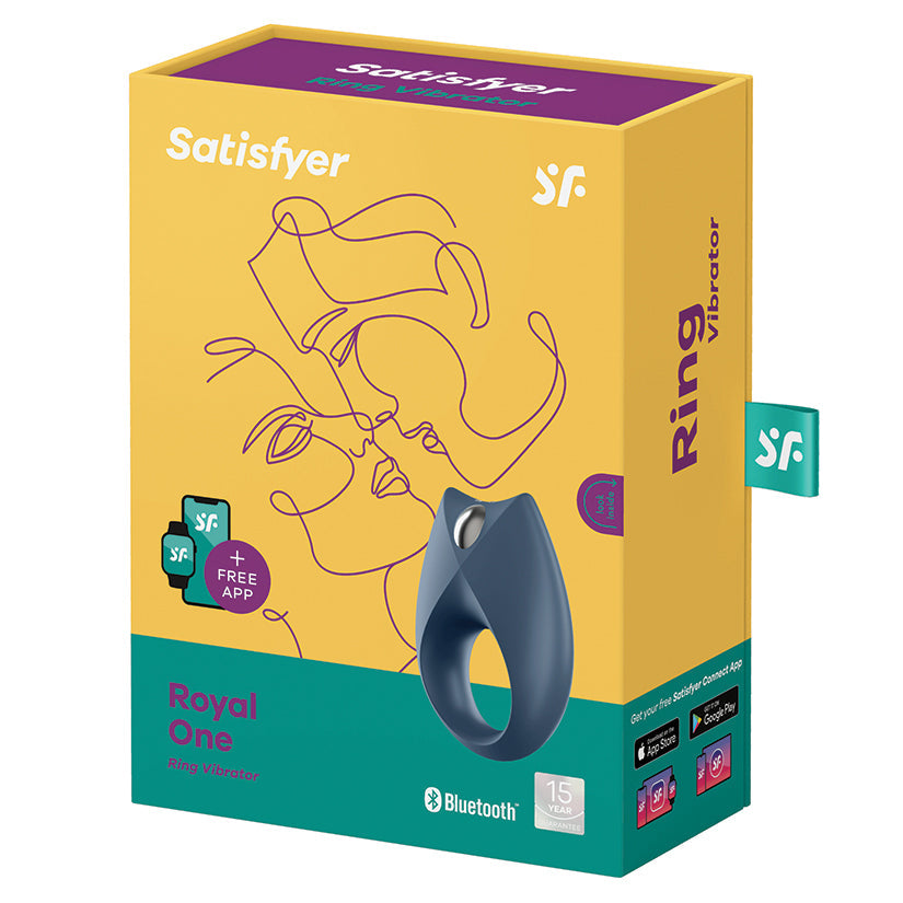 SATISFYER - ROYAL ONE RING VIBRATOR BLUE