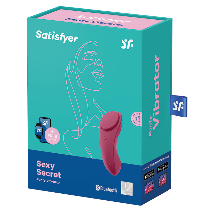 SATISFYER - SEXY SECRET PANTY VIBRATOR WINE RED