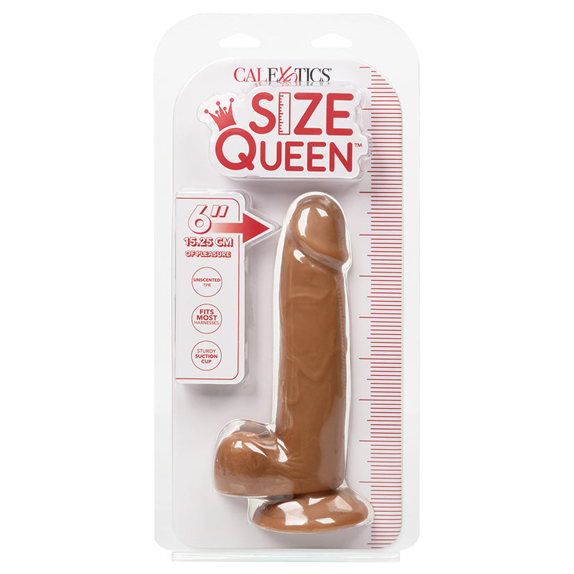 CAL EXOTICS - SIZE QUEEN BROWN 6 IN.