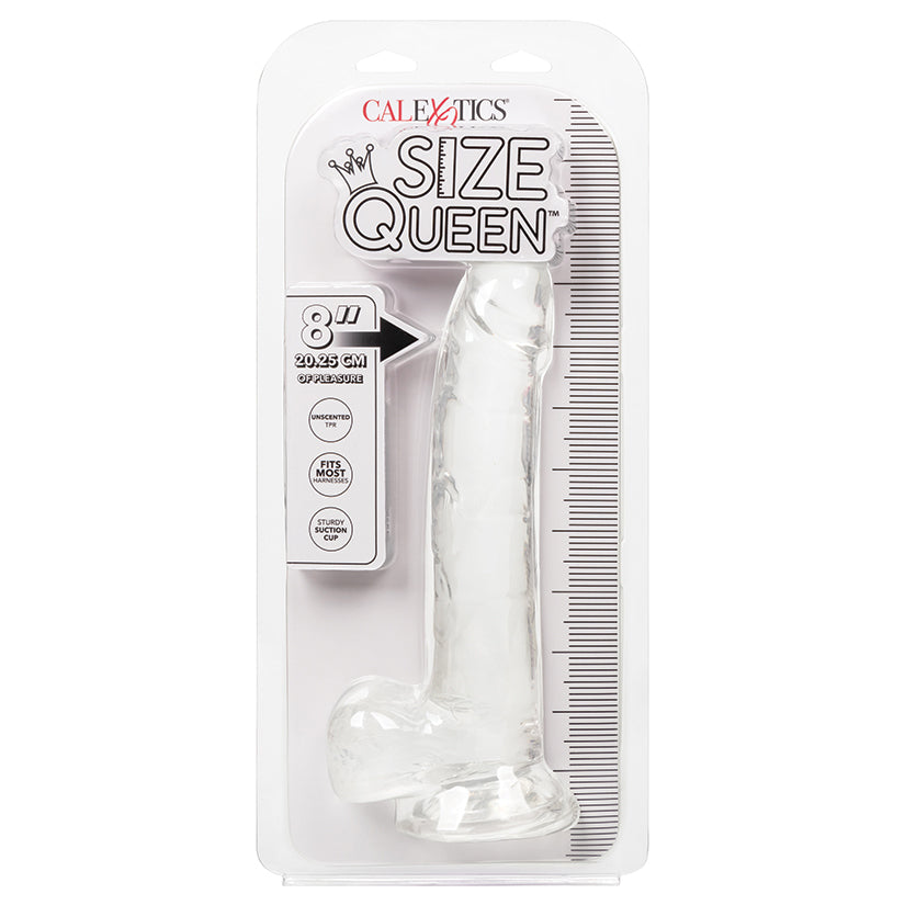 CALEXOTICS - SIZE QUEEN CLEAR 8 IN.