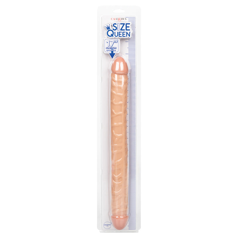 CAL EXOTICS - SIZE QUEEN DOUBLE DILDO IVORY 17 IN.