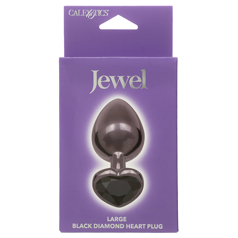 CAL EXOTICS - JEWEL LARGE BLACK DIAMOND HEART PLUG