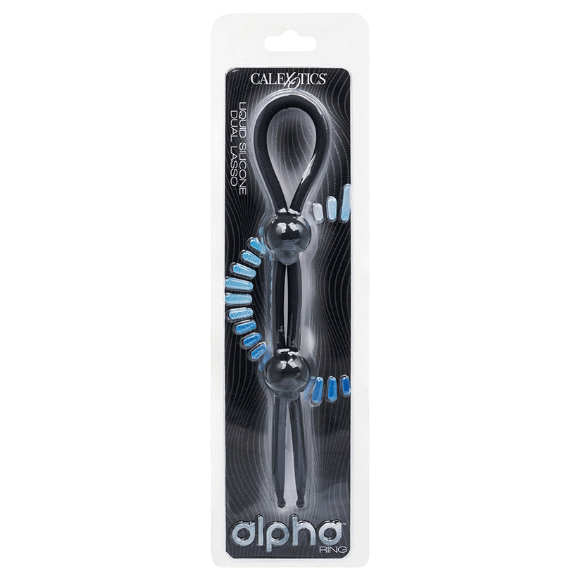 CALEXOTICS - ALPHA LIQUID SILICONE DUAL LASSO BLACK